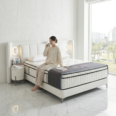 레나엘 퀸 킹사이즈 겸용 패브릭 침대프레임