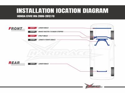 FRONT LOWER 4 POINTS BRACE : Q0368