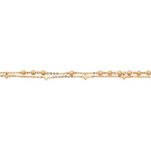 핑크 십자볼 묵주팔찌 201번 (2.7mm)