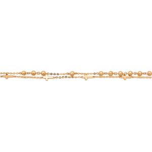 핑크 십자볼 묵주팔찌 201번 (2.7mm)