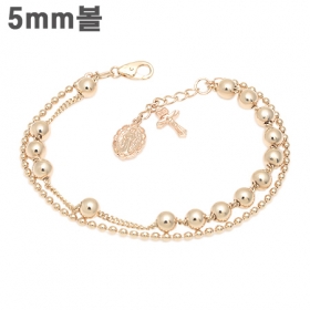 두줄 5mm볼 묵주팔찌 216번