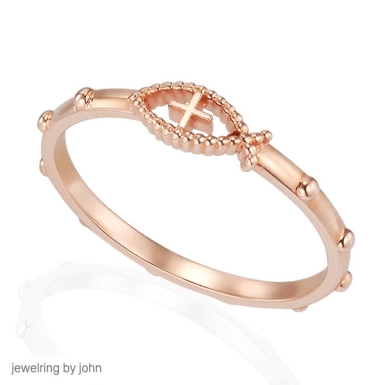 핑크 심플 묵주반지 AP165번