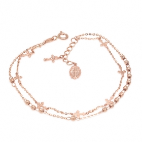 핑크 캔디 두줄묵주팔찌 223번  (2.4mm)