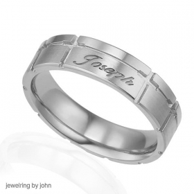 [백금]  세례명 묵주반지 PT7092번.