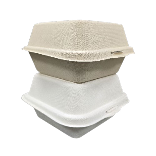 햄버거 펄프용기크라프트/백색 중 택 1햄버거, 도시락케이크, 베이커리류[규격 155*152*78mm][500개/BOX]