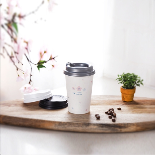 ★[종이컵 세트] 13oz 벚꽃+뚜껑 각 1000개 / 13온스종이컵