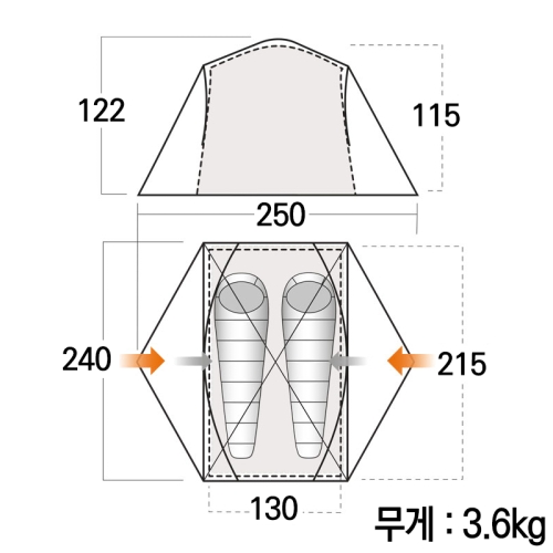 반고 트라이판 200 파미르 그린 텐트