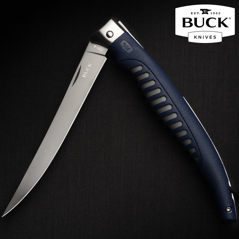 BUCK 실버 크릭 17cm 폴딩 휠레 나이프