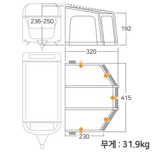 반고 투스카니 420 카라반 어닝, 하우스 어닝 텐트