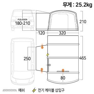 반고 갤리 로우 캠퍼밴, 차박 하우스 어닝 텐트