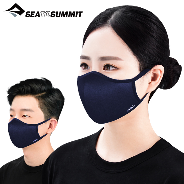 씨투써밋 배리어 페이스 바이러블록(HEIQ) 다크 블루 마스크