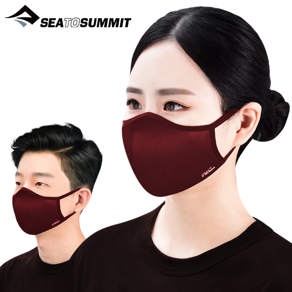 씨투써밋 배리어 페이스 바이러블록(HEIQ) 루바브 레드 마스크