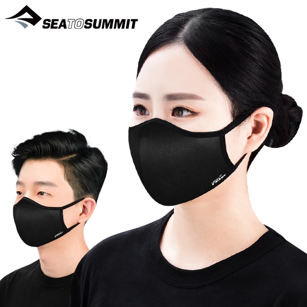 씨투써밋 배리어 페이스 바이러블록(HEIQ) 블랙 마스크