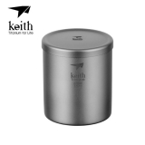 키이스 KE Double-Wall Titanium Mug with Lid_Ti3301