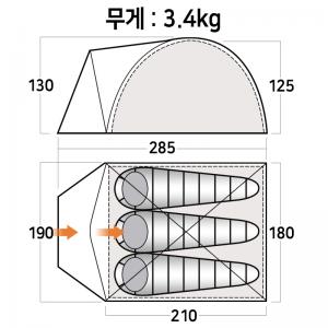 반고 알파 300 모로칸 블루 텐트