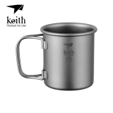 키이스 KE Single-Wall Titanium Mug with Folding Handle_Ti3200