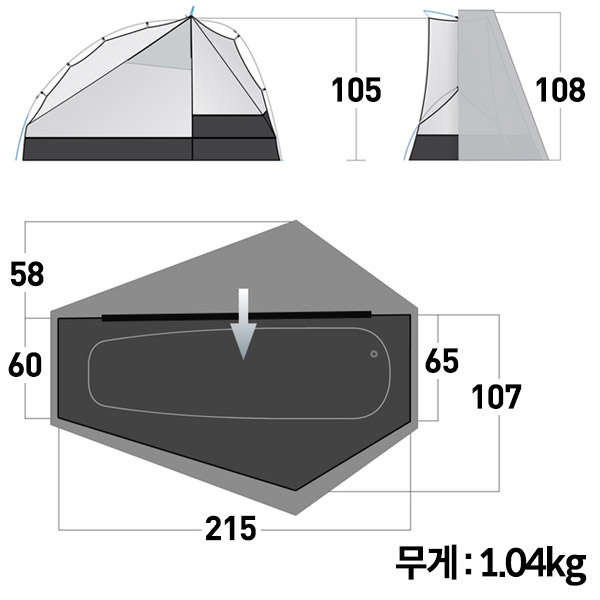 씨투써밋 알토 TR1 플러스 UL 그린 텐트