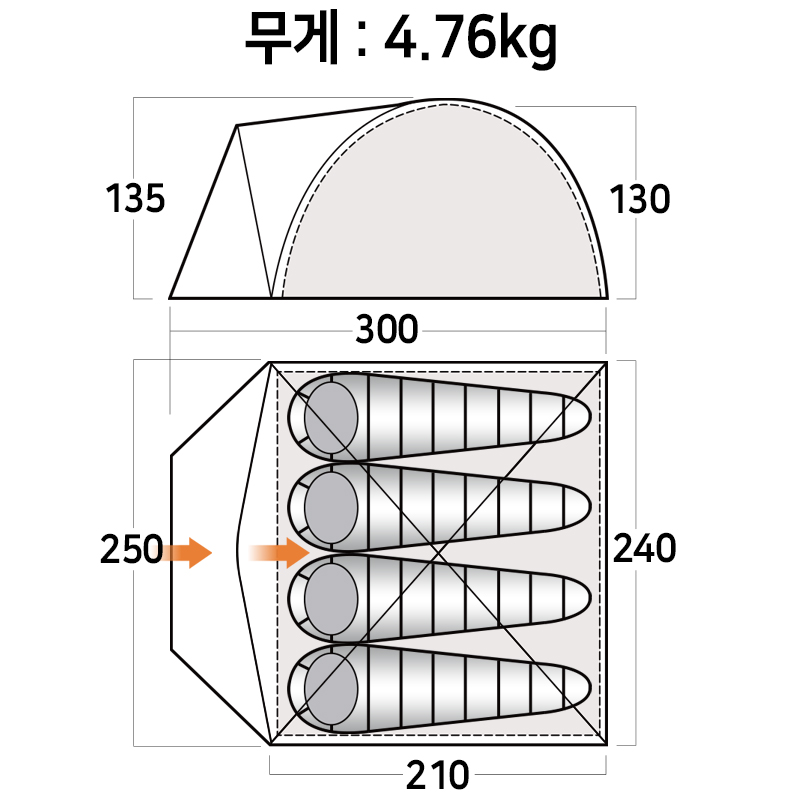 반고 알파 400 모로칸 블루 텐트