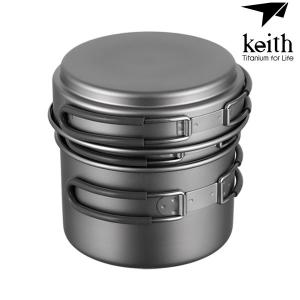 키이스 KE 3-Piece Titanium Pot and Pan Cook Set_Ti6014