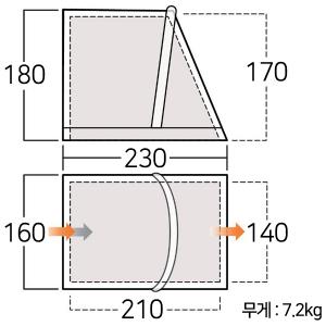 반고 톨 어넥스 어닝(발레토, 리비에라, 투스카니용)