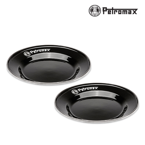 페트로막스 에나멜 플레이트 캠핑용 접시(2개입/블랙/18cm/PM-PX-PLATE-18-S)