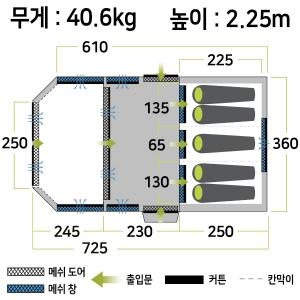 젬파이어 프로 TL V2 에어텐트(5인용) + 어닝 월 세트