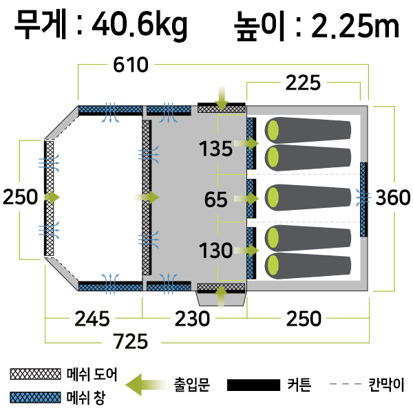 젬파이어 프로 TL V2 에어텐트(5인용) + 어닝 월 세트