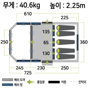 젬파이어 프로 TL V2 에어텐트(5인용) + 어닝 월 세트