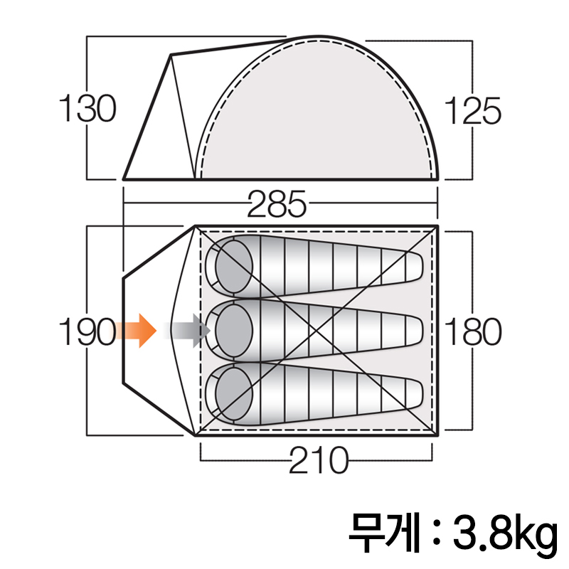 반고 알파 300 블루 CLR 텐트