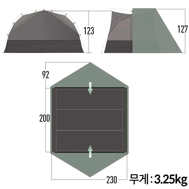 씨투써밋 아이코스 TR3 텐트