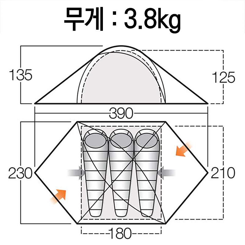 반고 헤일로 300 파미르 그린 텐트