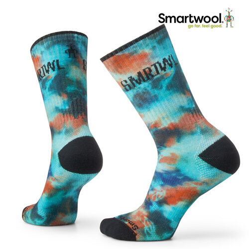 스마트울 Athletic Far OutTieDye Print Crew Socks