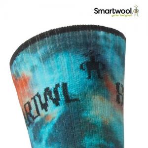 스마트울 Athletic Far OutTieDye Print Crew Socks