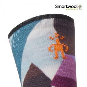 스마트울 W Athlete Edition Run Mosaic Pieces Print Crew Socks