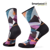 스마트울 W Athlete Edition Run Mosaic Pieces Print Crew Socks