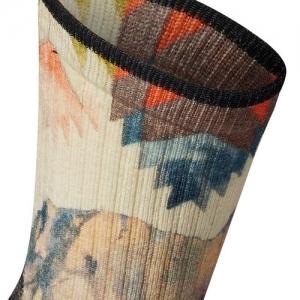스마트울 W Hike Light Cushion Mountain Print Crew Socks 여성
