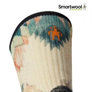 스마트울 W Hike Light Cushion Mountain Print Crew Socks 여성