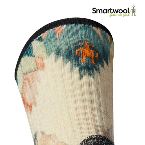스마트울 W Hike Light Cushion Mountain Print Crew Socks 여성