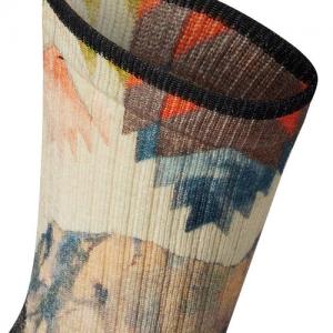 스마트울 W Hike Light Cushion Mountain Print Crew Socks 여성
