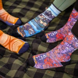 스마트울 Hike Light Cushion Def Lyfe Print Crew Socks