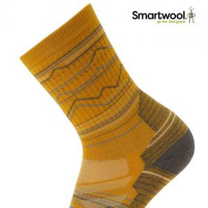 스마트울 Hike Light Cushion Mountain Range Pattern Crew Socks