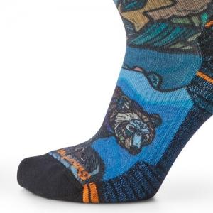 스마트울 W Hike Light Cushion Icy Range Print Crew Socks 여성