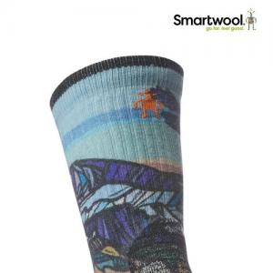 스마트울 W Hike Light Cushion Icy Range Print Crew Socks 여성