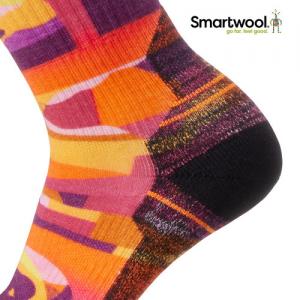 스마트울 W Hike Light Cushion Bear Country Print Crew Socks