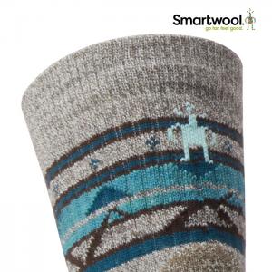 스마트울 W H Light Cushion Zig Zag Valley Mid Crew Socks