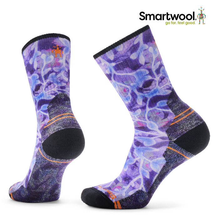스마트울 W Hike Light Cushion Floral Print Crew Socks