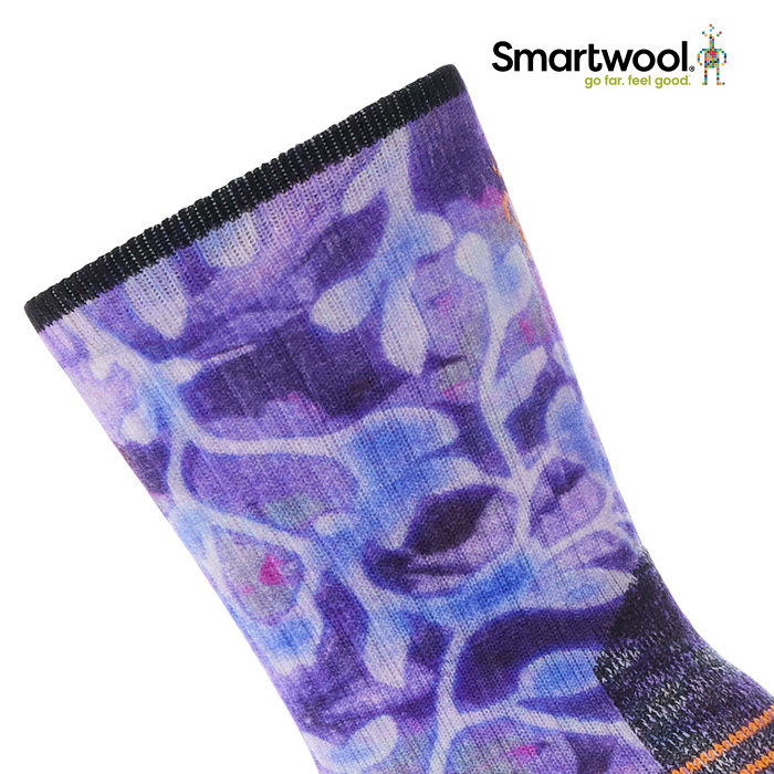 스마트울 W Hike Light Cushion Floral Print Crew Socks