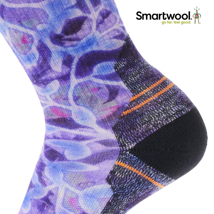 스마트울 W Hike Light Cushion Floral Print Crew Socks