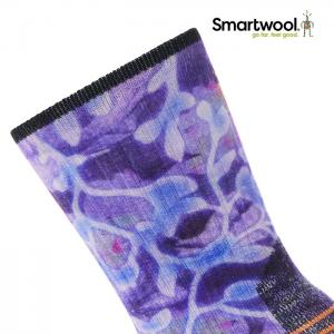 스마트울 W Hike Light Cushion Floral Print Crew Socks