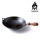 [타키비즘] 아이언 철제 캠핑 웍 중화 냄비 궁중팬 (MK024-1)